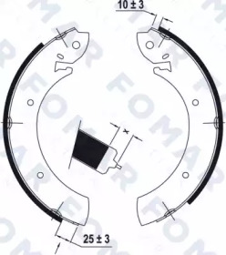 Комлект тормозных накладок FOMAR Friction FO 9041